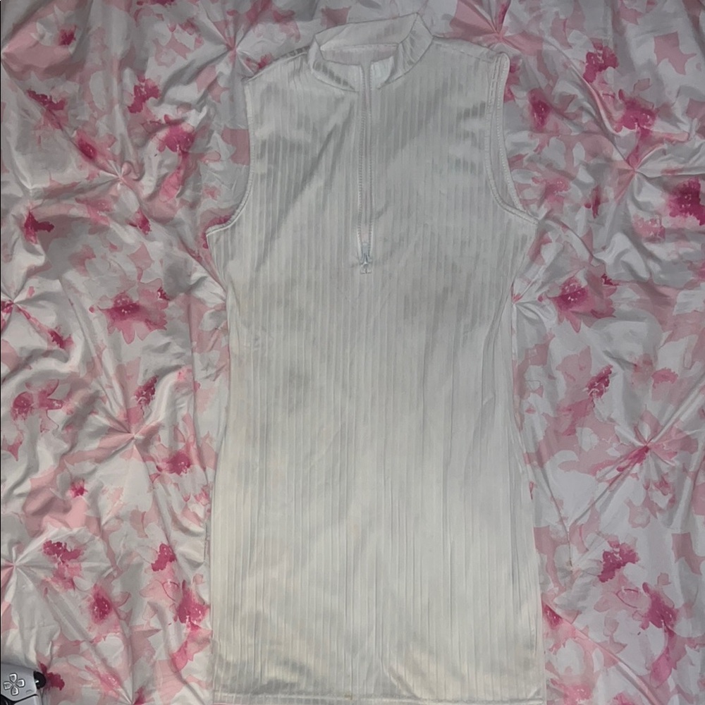 Elegant White Sleeveless Mini Dress